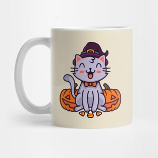 Happy Hallowen Cat Mug